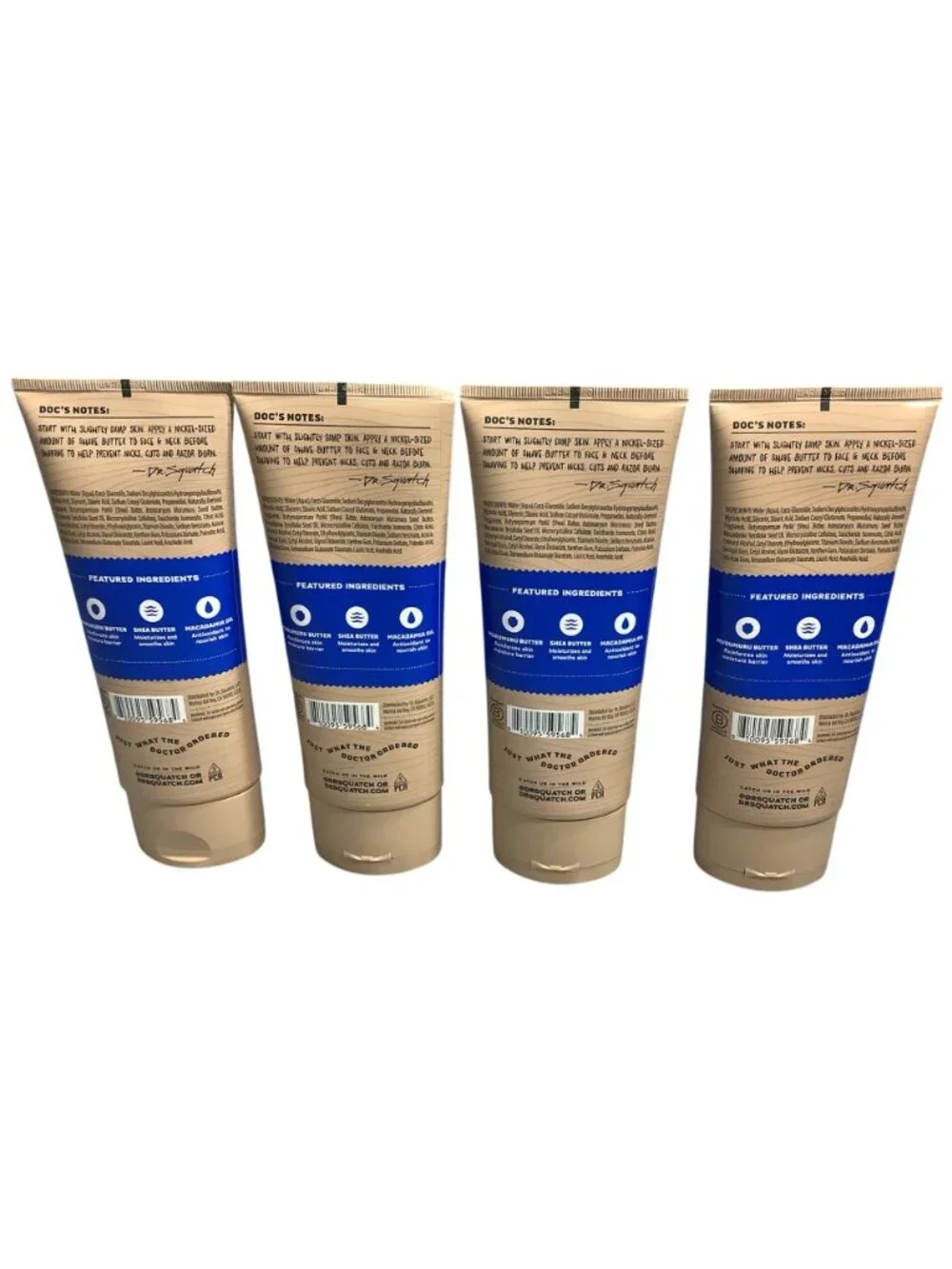 4 Dr. Squatch Fresh Falls Butter Shave Mens Natural Easy Glide 6 Oz Sulfate-Free